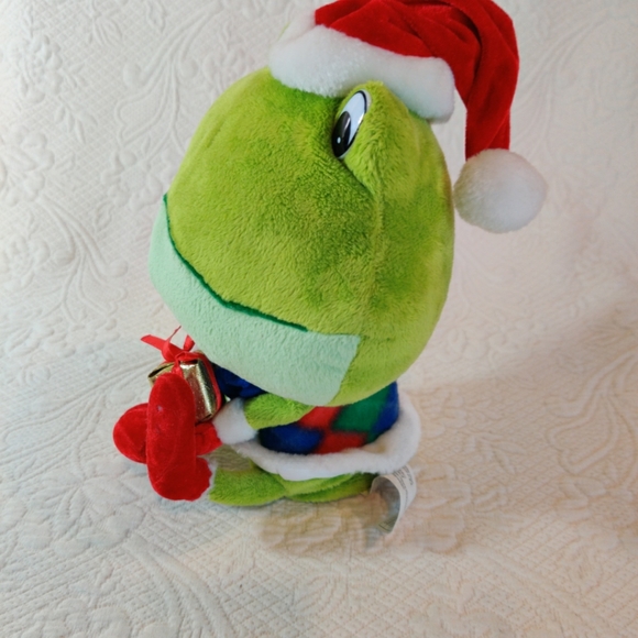 Gemmy Ind Animated Christmas Musical Frog With  "Down The Chimney" Song 2009 - Picture 3 of 9